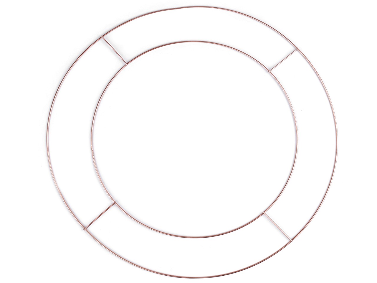 Dvojitý kovový kruh na lapač snov / na dekorovanie Ø45 cm