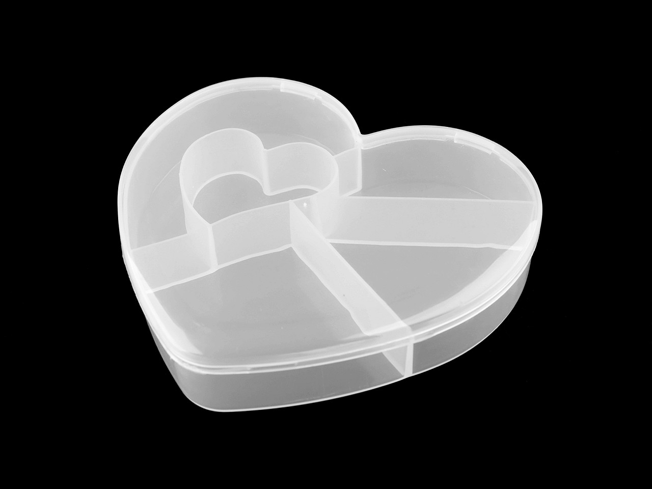 Plastový box / zásobník srdce 12x13, 5x2, 5 cm
