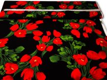 Textillux.sk - produkt Viskózová šatovka červený tulipán 145 cm