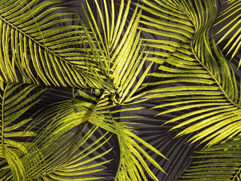 Dekoračná látka palmové listy 140 cm
