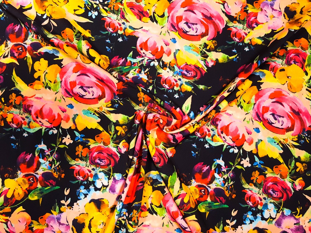 Textillux.sk - produkt Polyesterová šatovka neonový kvet 145 cm