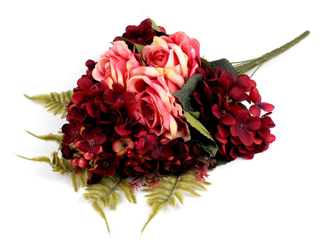 Textillux.sk - produkt Umelá kytica ruže a hortenzie