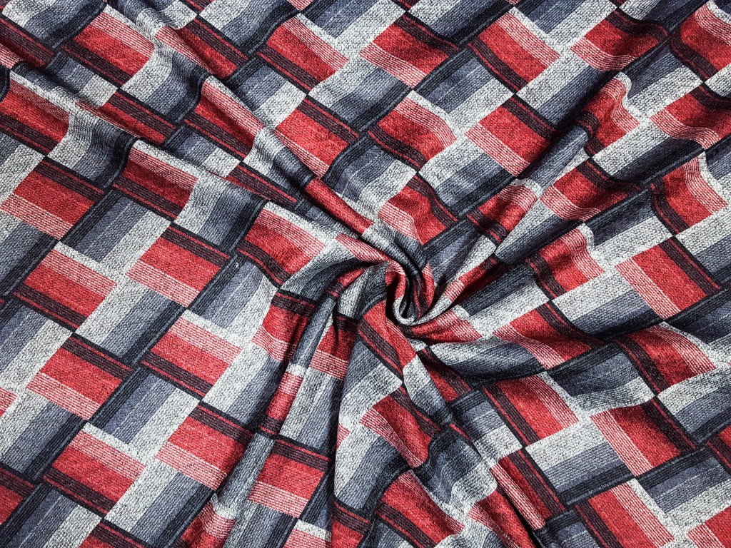 Textillux.sk - produkt Úplet trojfarebné kosoštvorce 150 cm