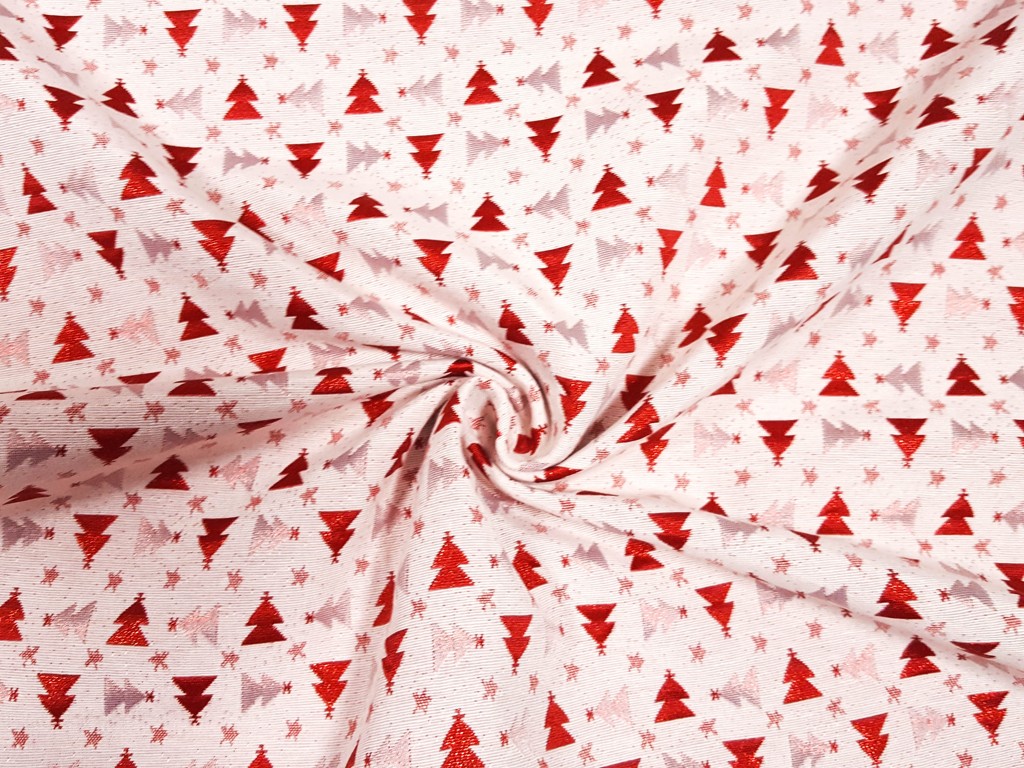 Textillux.sk - produkt Vianočná látka obojstranná so stromčekmi 140 cm