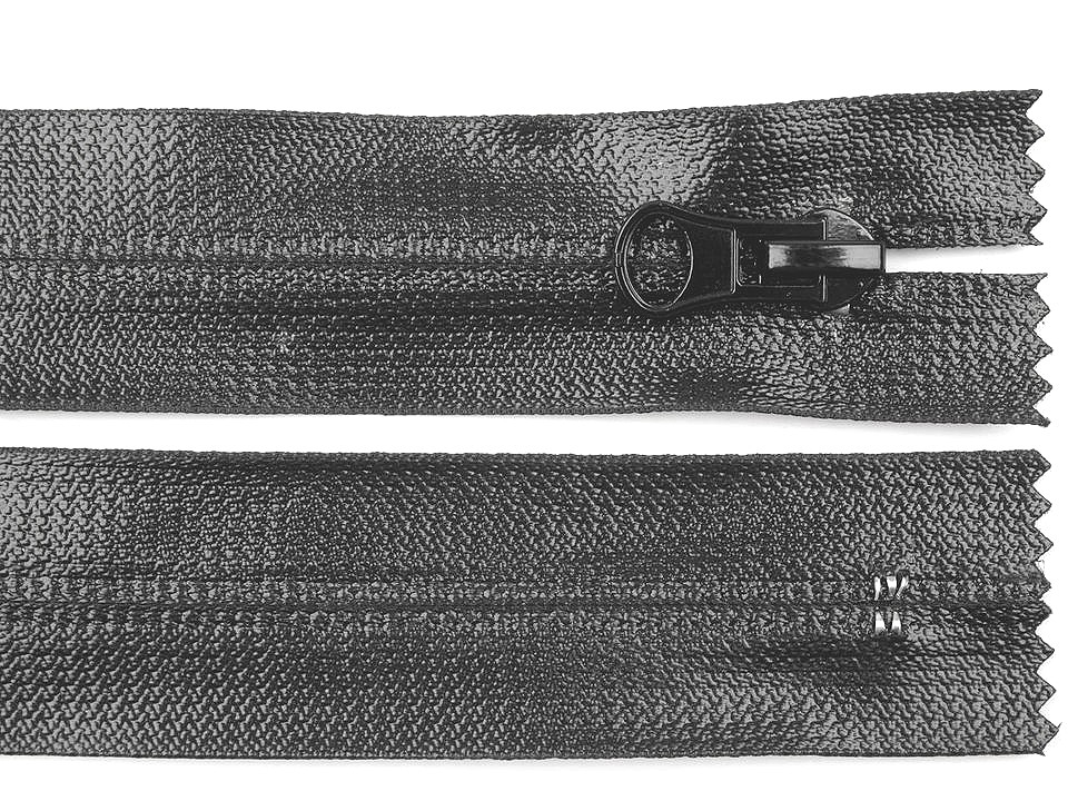 Zips vodeodolný dĺžka 18cm nedeliteľný šírka 5mm špirálový