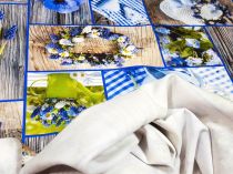 Textillux.sk - produkt Bavlnená látka modrá kvetinová krása - digitálna tlač 140 cm