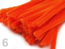 Textillux.sk - produkt Chlpatý drôtik Ø6mm dĺžka 30cm - 6 oranžová   neon