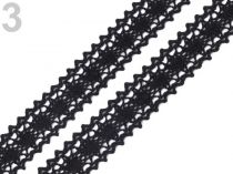 Textillux.sk - produkt Čipka bavlnená šírka 23 mm paličkovaná - 3 čierna