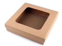 Textillux.sk - produkt Darčeková krabica s priehľadom - hnedá prírodná