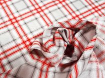 Textillux.sk - produkt Dekoračná látka červený kosoštvorec 140 cm