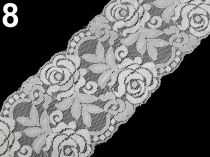 Textillux.sk - produkt Elastická čipka šírka 80 mm - 8 (95 mm) šedá svetlá