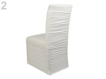 Textillux.sk - produkt Elastický návlek na stoličky  riasený - 2 krémová svetlá
