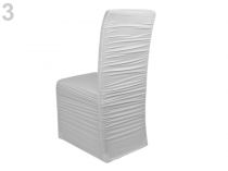 Textillux.sk - produkt Elastický návlek na stoličky  riasený - 3 šedá najsvetlejšia