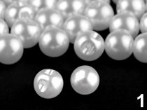 Gombík perla Ø8 mm na svadobné šaty
