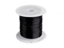 Textillux.sk - produkt Guma / gumička plochá transparentná 1 mm - 2 čierna