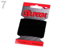 Textillux.sk - produkt Guma na kartách hladká šírka 20mm farebná ČESKÝ VÝROBOK - 7 (7001) čierna