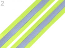 Textillux.sk - produkt Guma s reflexným pásom šírka 40 mm - 2 žltozelená ref. neon