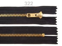 Textillux.sk - produkt Kovový  /  mosadzný zips šírka 4 mm  dĺžka 10 cm nohavicový - 322 čierna