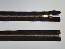 Kovový - mosadzný zips šírka 6 mm, dĺžka 60 cm