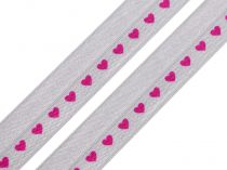 Textillux.sk - produkt Lemovacia guma polená s potlačou šírka 20 mm - 4 (3) šedá svetlá ružová