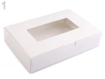 Papierová krabica s priehľadom 5x16x24 cm