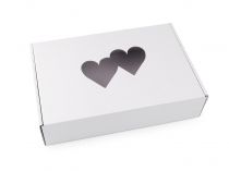 Textillux.sk - produkt Papierová krabica s priehľadom - srdce