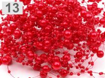 Textillux.sk - produkt Perličky na silikone Ø7mm délka 130cm - 13 červená 