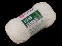 Textillux.sk - produkt Pletacia priadza Jeans Bamboo 50 g - 2 (102) krémová najsvetl