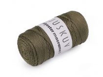 Textillux.sk - produkt Pletacia priadza PES macramé 3; 100 g - 18 (28) zelená khaki
