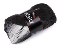 Textillux.sk - produkt Pletacia priadza Waltz 100 g - 12 (5714) šedá čierna