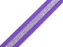 Textillux.sk - produkt Popruh polypropylénový šírka 20 mm s lurexom - 192 fialová lila strieborná