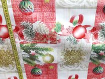 Textillux.sk - produkt PVC obrusy do interiéru a záhrady širka 140 cm - 73 vianočné gule - šišky