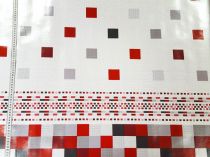 Textillux.sk - produkt PVC obrusy do interiéru a záhrady širka 140 cm - 264 červeno-šedé káro