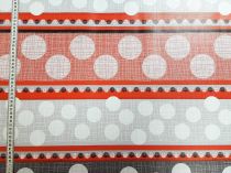 Textillux.sk - produkt PVC obrusy do interiéru a záhrady širka 140 cm - 385 guličky v pásoch, červená