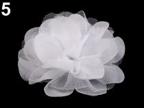 Textillux.sk - produkt Šifónový kvet Ø8 cm - 5 (9 cm) biela