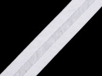 Šikmý prúžok bavlnený elastický šírka 20 mm zažehlený
