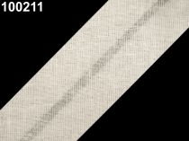 Textillux.sk - produkt Šikmý prúžok bavlnený šírka 30mm zažehlený  - 100 211 smetanová