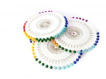 Špendlíky s perleťovou farebnou hlavičkou 30 mm