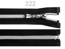 Textillux.sk - produkt Špirálový zips so striebornými zúbkami šírka 7 mm dĺžka 50 cm - 322 čierna