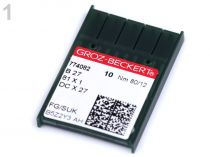 Strojové ihly Groz - Beckert B27 80; 90 pre overlocky / na priemyselné šijacie stroje