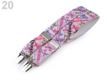 Textillux.sk - produkt Traky detské šírka 2,5 cm dĺžka 70 cm s potlačou - 20 ružová detská motýľ