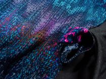 Textillux.sk - produkt Úplet tyrkysovo-fialový abstrakt 150 cm