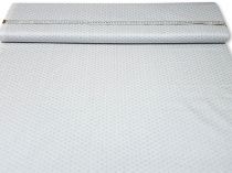 Textillux.sk - produkt Vianočná bavlnená látka strieborný/zlatý geometrický vzor 160 cm