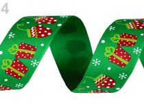 Textillux.sk - produkt Vianočná rypsová stuha šírka 25 mm - 4 zelená pastelová
