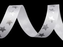 Textillux.sk - produkt Vianočná saténová stuha hviezdy šírka 20 mm