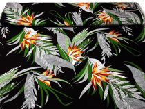 Textillux.sk - produkt Viskózová šatovka zelené palmové listy 150 cm