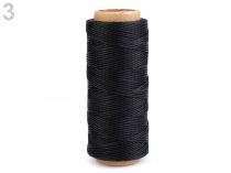 Textillux.sk - produkt Voskovaná polyesterová niť šírka 1 mm - 3 čierna