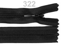 Textillux.sk - produkt Zips skrytý nedeliteľný 3mm TINA dĺžka 35cm - 322 čierna