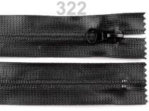 Textillux.sk - produkt Zips vodeodolný dĺžka 18cm nedeliteľný šírka 5mm špirálový - čierna