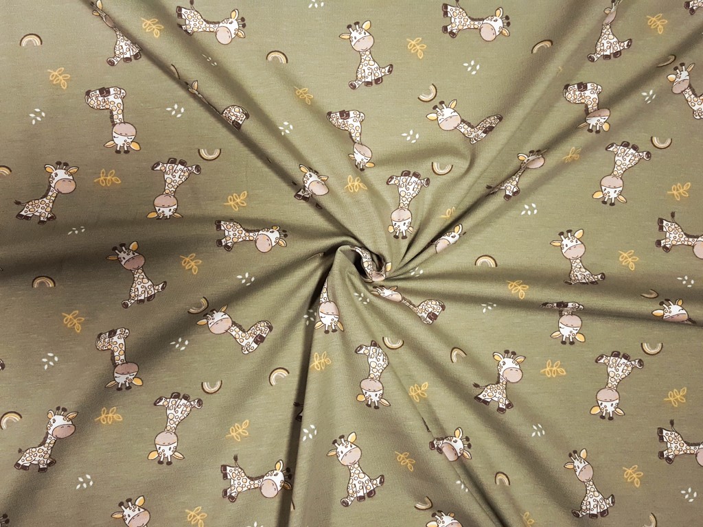 Textillux.sk - produkt Bavlnený úplet žirafka Žofka 145 cm